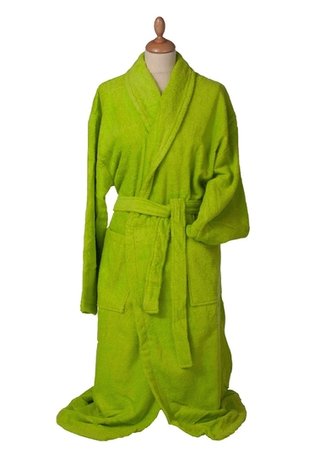 Egoïsme kalender Alstublieft Lime groene badjassen laten borduren met naam of tekst - Logo Borduren Op  Kleding